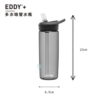 【CamelBak】CB2466001060 600ml eddy+多水吸管水瓶RENEW 炭黑