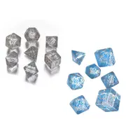 [Q-Workshop] Q Workshop Elvish Dice Translucent Set of 7 - Black