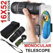 New Monocular De Alta HD Definición 16x52 De Largo Alcance Zoom Telescopio+Clip