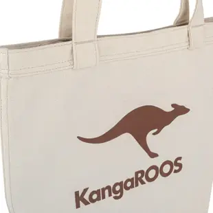 【KangaROOS 美國袋鼠鞋】帆布托特包 購物袋 隨身袋 手提包 (燕麥米-KA32811)