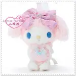 小花花日本精品♥ HELLO KITTY 美樂蒂 珠鍊娃娃 吊飾玩偶 娃娃包包掛飾 藍眼抱愛心 58702505