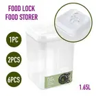 1/2/6x Flip Lock Food Storage Container 1.65L Airtight Plastic Canister Pantry