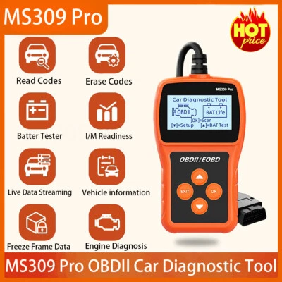 2025 Automotive OBDII Scanner Code Reader Car Check Engine Fault Diagnostic