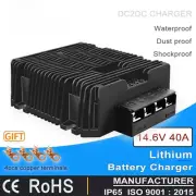 Waterproof DC 18-60V 24V 36V 48V to 14.6V 40A Charger for 12V Lifepo4 Battery