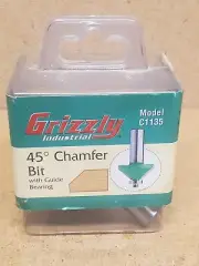 Grizzly C1135 - 45 Chamfer Bit, 1/2" Shank, 2-1/8" Dia.