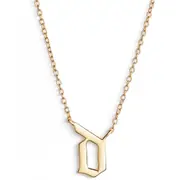 Argento Vivo Sterling Silver Argento Vivo Gothic Initial Pendant Necklace in Gold-D at Nordstrom One Size