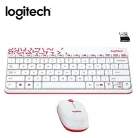 在飛比找ETMall東森購物網優惠-【logitech 羅技】MK240 NANO無線鍵鼠組 白