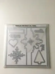 NEW Stampin Up SNOWFLAKE CARD Thinlits Framelits Dies Christmas Holiday Retired