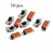 10 Pcs 250VAC 3A 125VAC 6A 6 Terminal 2 Position DPDT On/OFF Mini Slide Switch