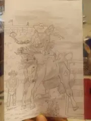 Blast-Off .. Bucking Horse Rodeo Drawing