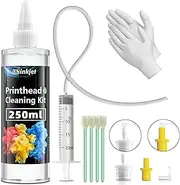 Osinkjet Printhead Cleaning Kit for Epson, 250ml Printer Cleaning kit for HP, Print Head Cleaning Solution for Canon, Printer Head Cleaner for Brother Inkjet Printers Nozzle