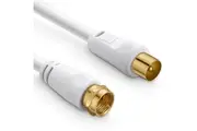 TV Antenna Extension Cable F-Type to PAL Male Aerial Flylead Cord 10m