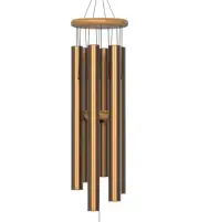 Large Wind Chimes – 35” Gold Modern Wind Chimes for Deep, Soothing Tones – Ou...