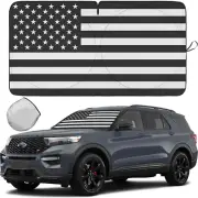 For Jeep Compass Car Windshield Sun Shade American US Flag Foldable Cover Visor (for: Jeep)