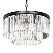 Telbix Serene 9 Light Round Crystal Pendant Light