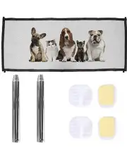 Pet Dog Baby Safety Gate Mesh Fence Portable Guard Indoor Home Kitchen Net