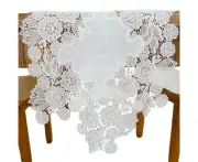 Toscano Lace Doily Dustproof Table Cover Party Decor-White