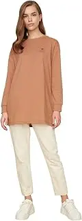 [Trendyol] Women Design Regular Tunic Crew Neck Woven Tunic