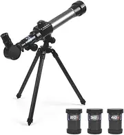 zolyet scope 20X-30X-40X Adjustable Astronomical scope with Tripod for Children Beginners Dark gray