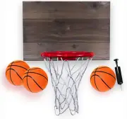 All-Star Mini Indoor Basketball Hoop & Ball Set in Solid Red Cedar Made in USA.