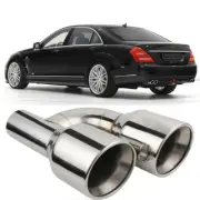Car Exhaust Muffler Tip Double Outlet 2.5"In 4.1" Outlet For Mercedes Benz SL500
