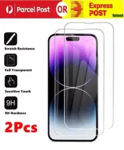 2X Tempered Glass Screen Protector For iPhone 16 15 14 13 12 Pro Max Mini PLUS X