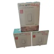 TP-Link HS200 Kasa Smart White Wi-Fi Single Pole One Way Light Switch Set Of 3