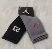 2 Pack Nike Air Jordan 23 Jumpman Kids Boy's Crew Socks. SZ 3Y-5Y