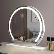 Hollywood Make Up Mirror with Led Lights Lighted Up Table Vanity Mirror Bedroom Dresser Big Standing Mirror (40cm,White)