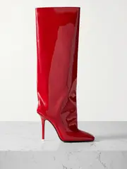[The Attico] The Attico - Sienna Patent-leather Knee Boots - Red - IT35.5 IT 35.5 Red