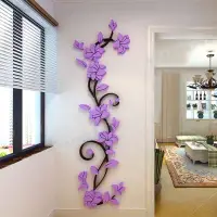 在飛比找蝦皮購物優惠-臻品免運☼亞克力薔薇花3D水晶立體牆貼 薔薇花藤 墻壁裝飾 