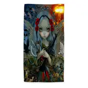History Art Unseelie Court War Beautiful Angel Girl Beach Towels Medium Large Extra Large