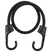 24 Inch Black Bungee Cords with Hooks Heavy Duty 1 Pcs