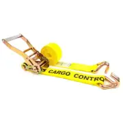 US Cargo Control Ratchet Strap Heavy Duty, 2 Inch x 12 Foot Yellow Ratchet St...