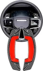 Car Steering Wheel Shift Paddles for L&and R&Over Range Rover Sport Discovery 5 Freelander Jaguar Car Steering Wheel Shifter Lever Car Shift Paddle Carbon Fiber HTEOPOEKFR(Black)