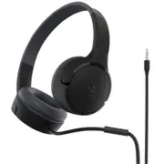 Belkin SoundForm Mini Wired Headphones for Kids - Black Volume Limited & Water Resistant - In-line microphone & one-button remote - 2 Years Warranty [AUD004BTBK]