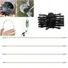 Fireplace Brush kit Sweeping Cleaner Flexible Rods Electric drill Nylon