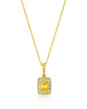 Le Vian 14K 0.71 ct. tw. Diamond & Yellow Sapphire Pendant Necklace