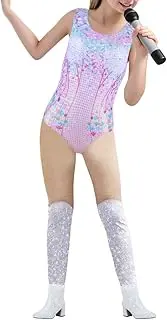 [Shaperdiva] Kids Halloween Costumes Shapewear Bodysuit-Taytay Lover Sparkles One Piece Tank Top Cosplay Clothes 5-12 Years Old