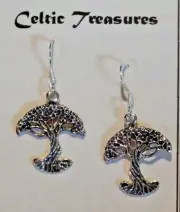 925 Sterling silver Celtic Tree of Life earrings, Irish
