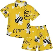 [Caihoyu] Toddler Baby Boy Short Sleeve Shirt Top+shorts Suits Toddler Boy Clothes Summer Print Shirt Outfits Clothes