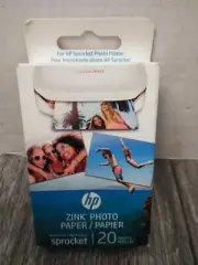 New HP Zink Photo paper 20 sheets (WORKS WITH SPROCKET)