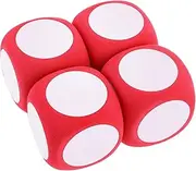 MUSISALY 4Pcs Blank Dice Erasable Board Jumbo Dice for Family Party Games DIY Education Tools Creative Fun Props for Gatherings and Classroom Activities