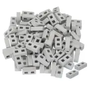 Miniature Bricks Clay Mini Wall Brick for Model Building Grey 100PCS Scale 1/12