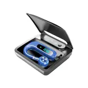 Bluetooth Headset, Portable Noise Reduction 5.3 Bluetooth Earpiece with 180 Degree Rotatable Mic Suitable for Business Driving Office(Blue)