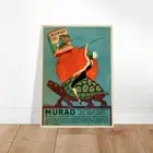 Vintage Murad Cigarette Advertisement Framed Poster Art Deco Retro Print