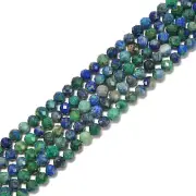 Chrysocolla Faceted Round Beads Size 4mm 15.5'' Strand