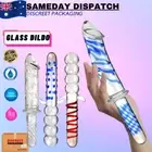 Large Glass Reaalistic Dildo Anal Plug Thruster Butt Plug Vagina Adult Sex Toy