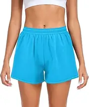 [ODAWA] Dark Khaki Women's Shorts Athletic, Quick Dry Hiking Shorts Small