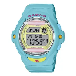 【CASIO 卡西歐】BABY-G 活力多彩 夏日海灘 200米防水 休閒數位-湖水綠(BG-169PB-2)